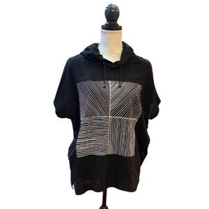 NWT Terra by SJ:  Black Geo Hoody, size MEDIUM